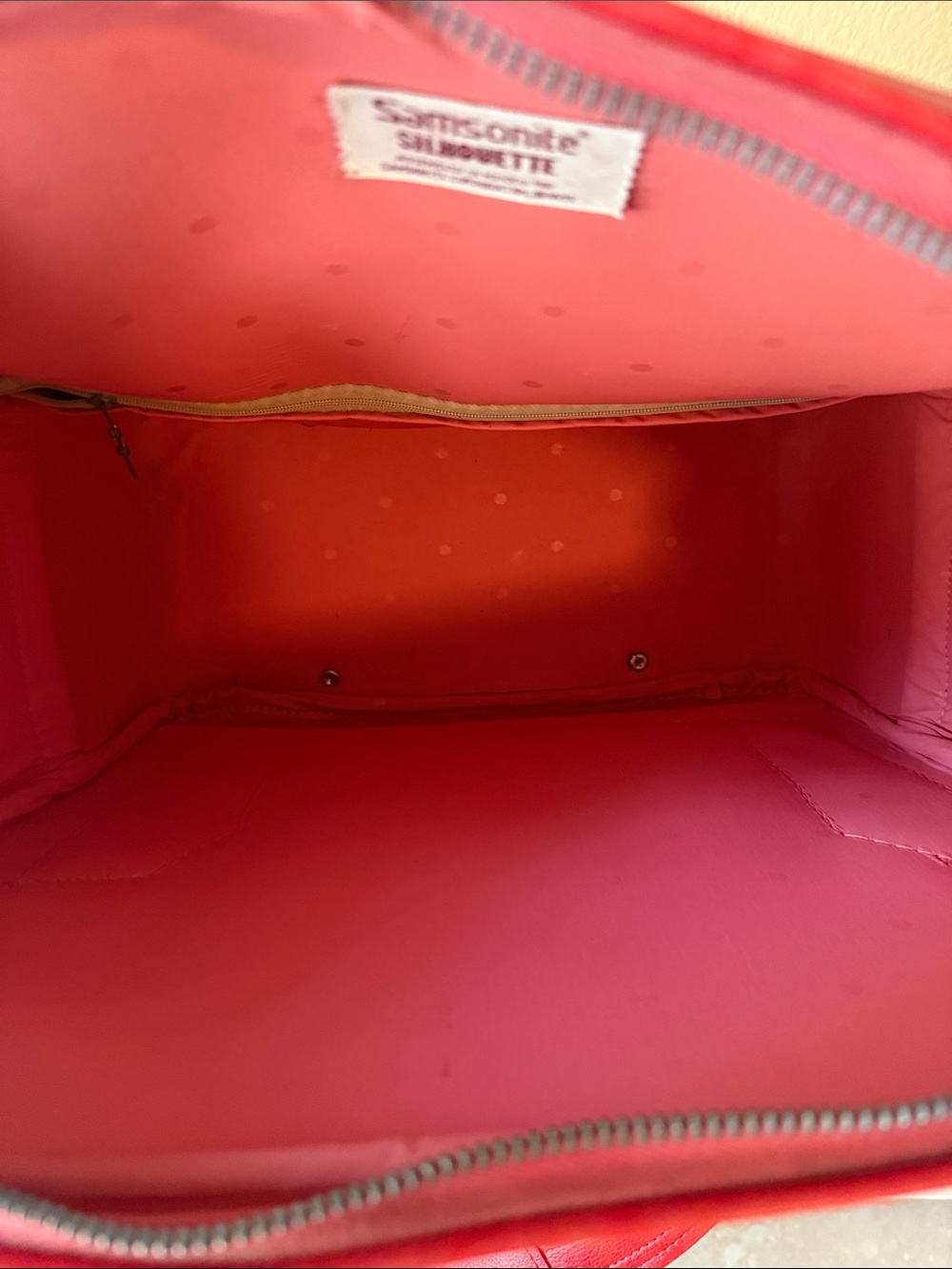 Vintage Samsonite Silouette Travel Bad Red - Picture 9 of 13
